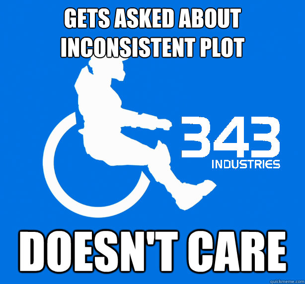 gets asked about inconsistent plot doesn't care  343 Logic