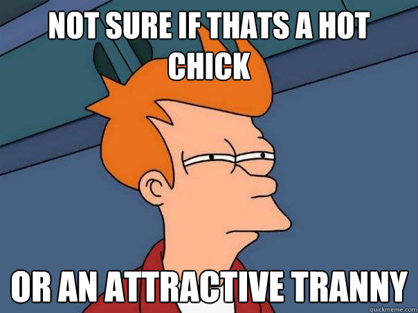 Not sure if thats a hot chick or an attractive tranny - Not sure if thats a hot chick or an attractive tranny  Futurama Fry