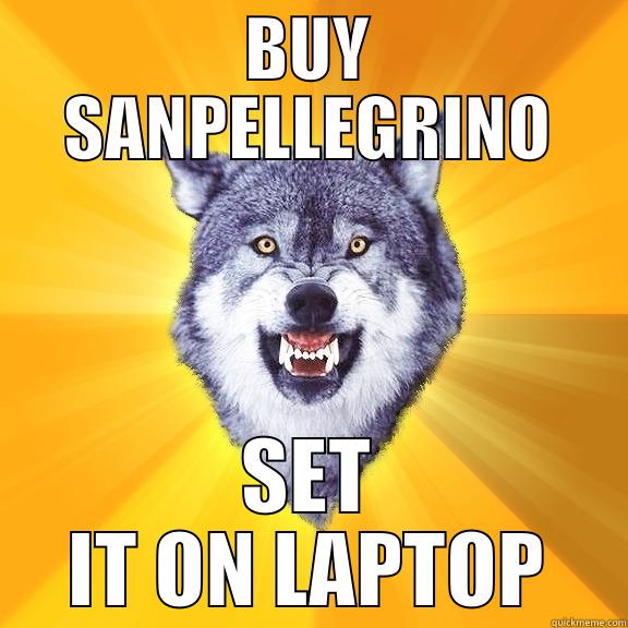 BUY SANPELLEGRINO SET IT ON LAPTOP Courage Wolf