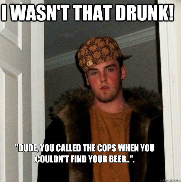 i wasn't that drunk! 