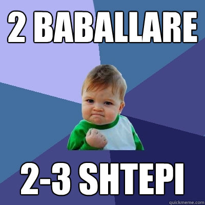 2 baballare 2-3 shtepi  Success Kid