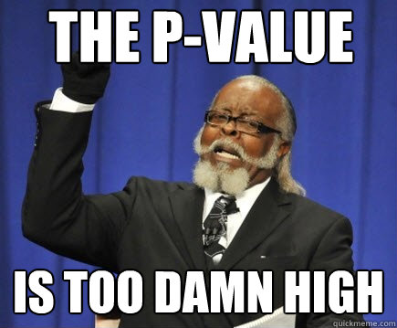 The p-value is too damn high - The p-value is too damn high  Too Damn High