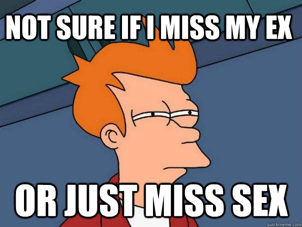 Not sure if i miss my ex Or just miss sex - Not sure if i miss my ex Or just miss sex  Futurama Fry