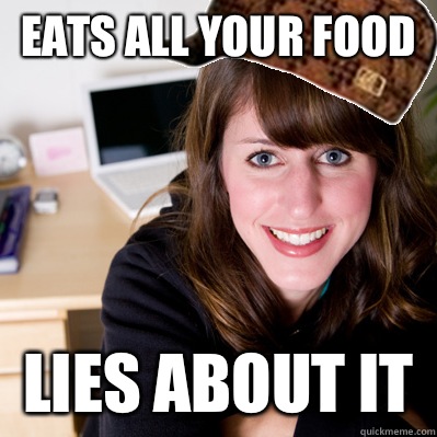 Eats all your food Lies about it  - Eats all your food Lies about it   Inconsiderate Scumbag Roommate