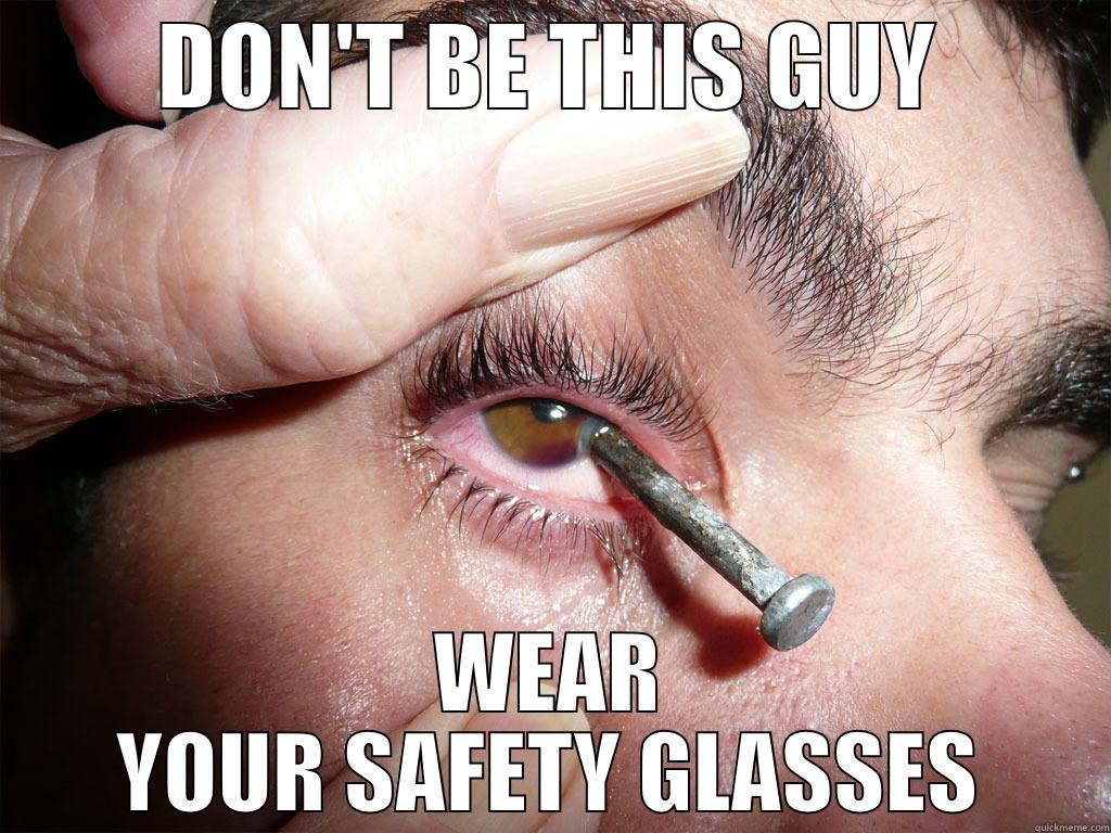 wearing safety glasses funny