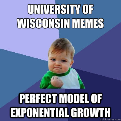 University of Wisconsin Memes Perfect model of exponential growth - University of Wisconsin Memes Perfect model of exponential growth  Success Kid