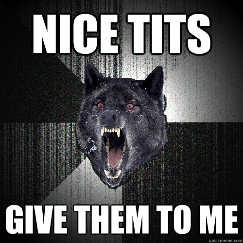 NICE TITS GIVE THEM TO ME  Insanity Wolf