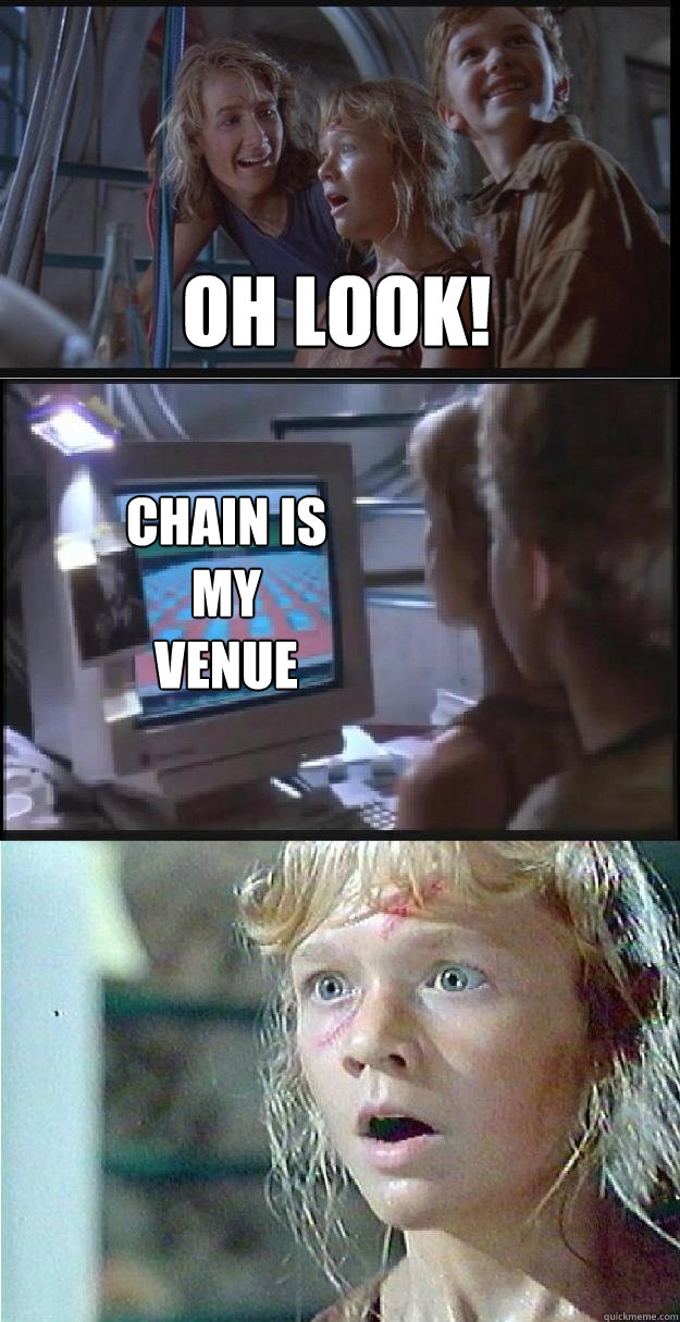 Oh look! Chain is my venue  Jurassic Park Lex