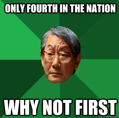 Only Fourth in the Nation Why not first - Only Fourth in the Nation Why not first  High Expectations Asian Father