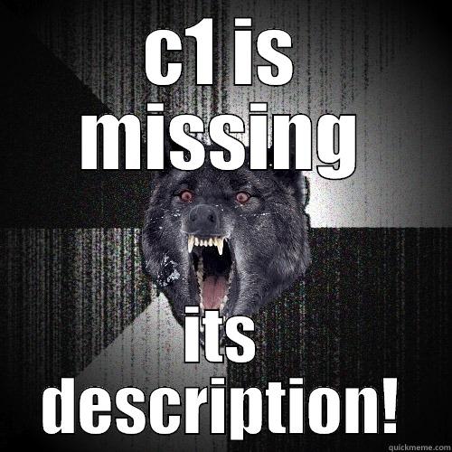 C1 IS MISSING ITS DESCRIPTION! Insanity Wolf