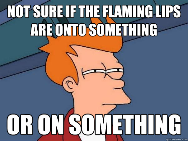 Not sure if the Flaming Lips are onto something Or on something  Futurama Fry