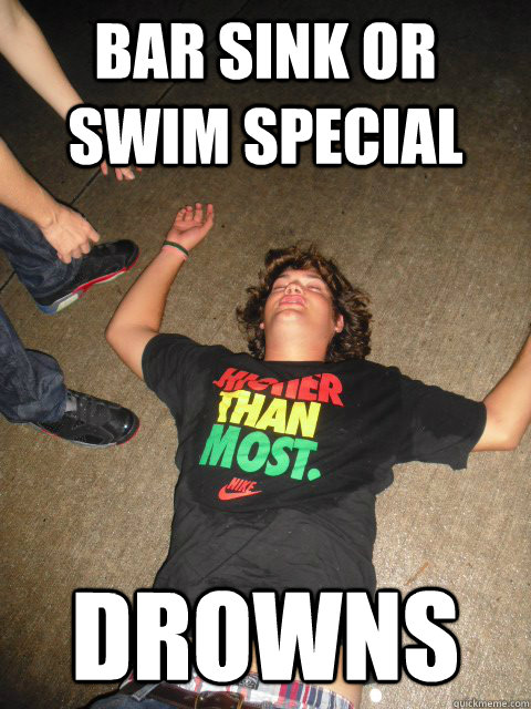 bar sink or swim special drowns  