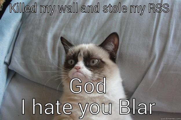 KILLED MY WALL AND STOLE MY RSS GOD I HATE YOU BLAR Grumpy Cat