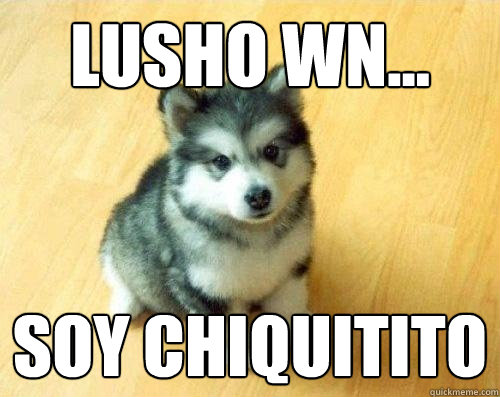 lusho wn... soy chiquitito  Baby Courage Wolf