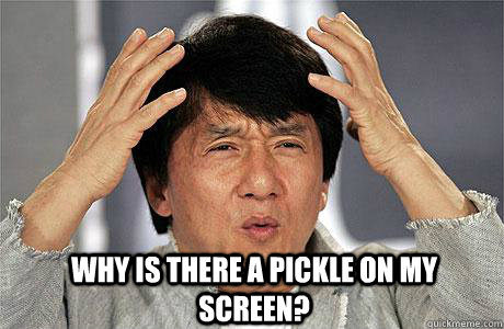  Why is there a pickle on my screen?  EPIC JACKIE CHAN