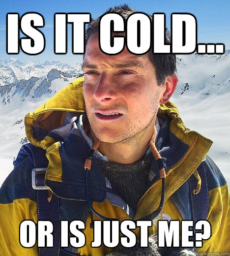 Is it cold... or is just me? - Is it cold... or is just me?  Bear Grylls