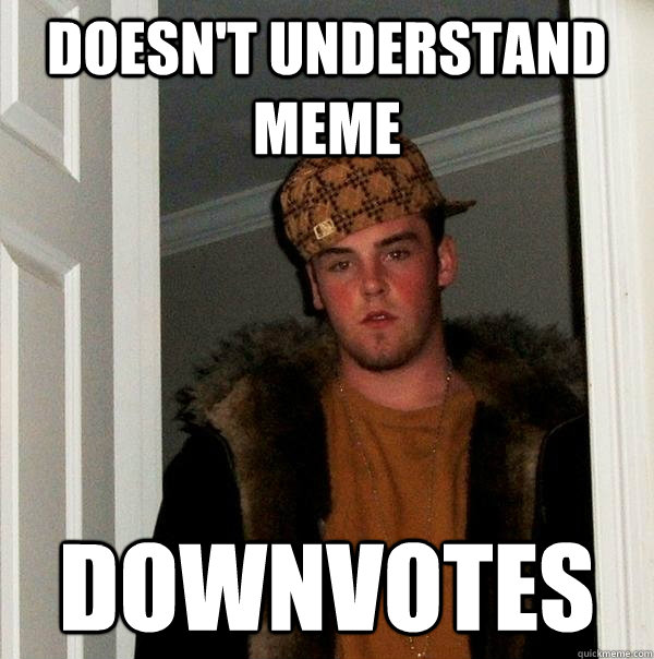 DOESN'T UNDERSTAND MEME DOWNVOTES  Scumbag Steve