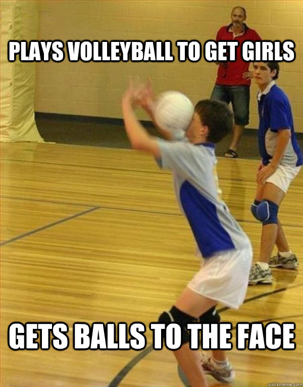 Plays volleyball to get girls gets balls to the face  Volleyball Fail