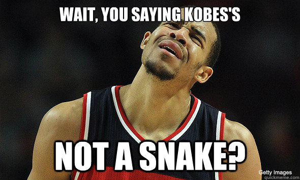 Wait, You saying Kobes's  not A SNAKE?  JaVale McGee