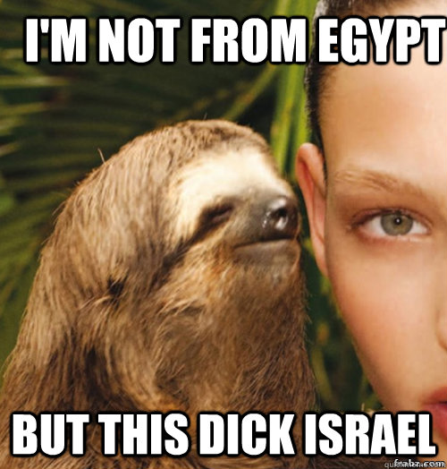 I'm not from egypt But this dick israel  rape sloth