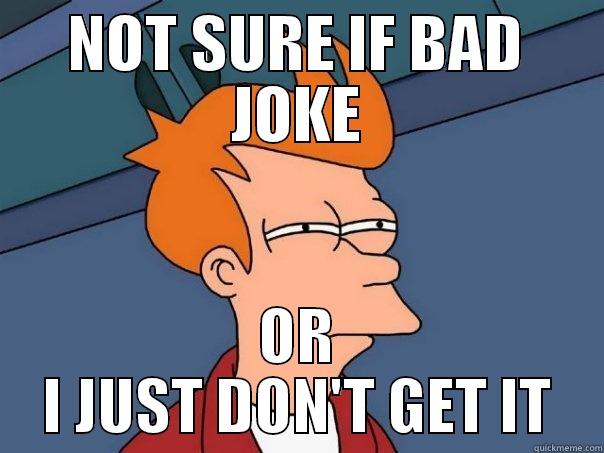 Bad Joke - NOT SURE IF BAD JOKE OR I JUST DON'T GET IT Futurama Fry