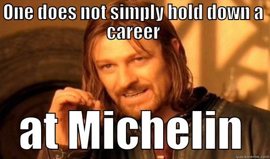 ONE DOES NOT SIMPLY HOLD DOWN A CAREER AT MICHELIN Boromir