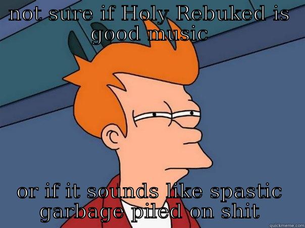 holy rebuked sucks 3 - NOT SURE IF HOLY REBUKED IS GOOD MUSIC OR IF IT SOUNDS LIKE SPASTIC GARBAGE PILED ON SHIT Futurama Fry