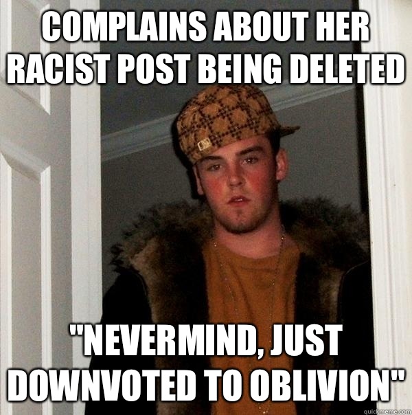 Complains about her racist post being deleted 