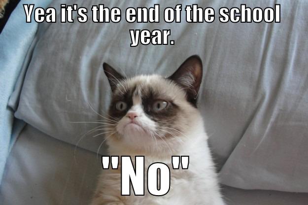 YEA IT'S THE END OF THE SCHOOL YEAR. 