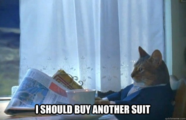 I SHOULD BUY ANOTHER SUIT  Sophisticated Cat