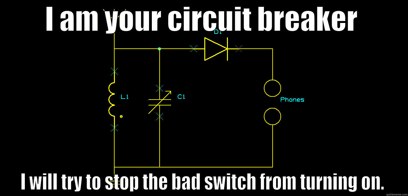 circuit breaker - I AM YOUR CIRCUIT BREAKER I WILL TRY TO STOP THE BAD SWITCH FROM TURNING ON. Misc