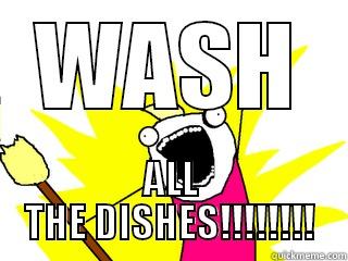 WASH ALL THE DISHES!!!!!!!! All The Things