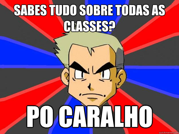 SABES TUDO sobre todas as classes? PO CARALHO  Professor Oak