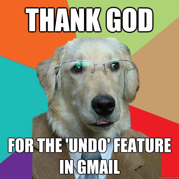 Thank God For The 'Undo' Feature In Gmail  Business Dog
