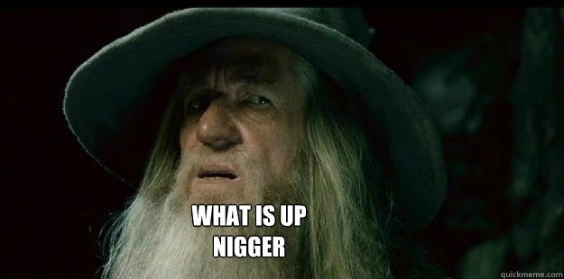 what is up nigger - what is up nigger  I have no memory Gandalf