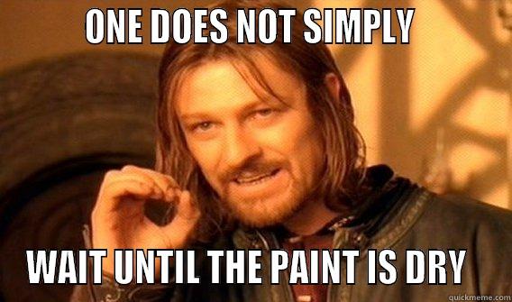          ONE DOES NOT SIMPLY           WAIT UNTIL THE PAINT IS DRY   One Does Not Simply