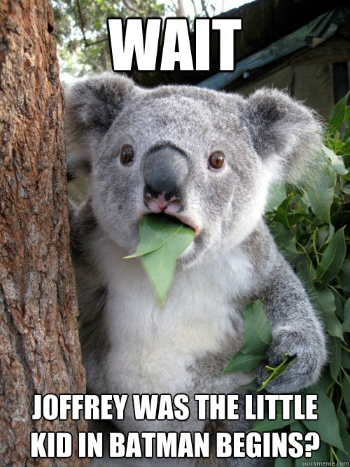 Wait Joffrey was the little kid in batman begins? - Wait Joffrey was the little kid in batman begins?  Shocked Koala