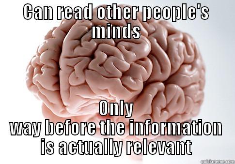 The Mentalist - CAN READ OTHER PEOPLE'S MINDS ONLY WAY BEFORE THE INFORMATION IS ACTUALLY RELEVANT Scumbag Brain