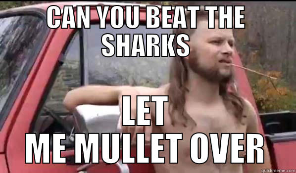 thinkin bout winning - CAN YOU BEAT THE SHARKS LET ME MULLET OVER Almost Politically Correct Redneck