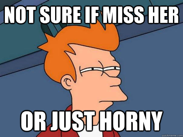 Not sure if miss her or just horny  Futurama Fry