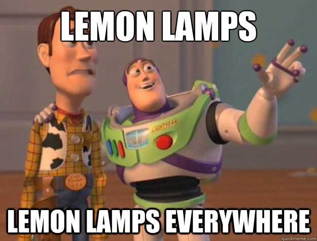 lemon lamps  lemon lamps everywhere  Buzz Lightyear