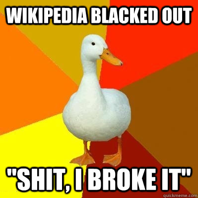 wikipedia blacked out 