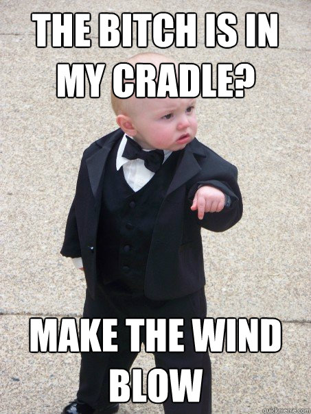 The bitch is in my cradle? Make the wind blow  Baby Godfather