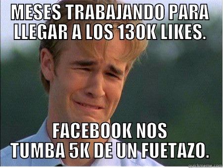 MESES TRABAJANDO PARA LLEGAR A LOS 13OK LIKES. FACEBOOK NOS TUMBA 5K DE UN FUETAZO. 1990s Problems