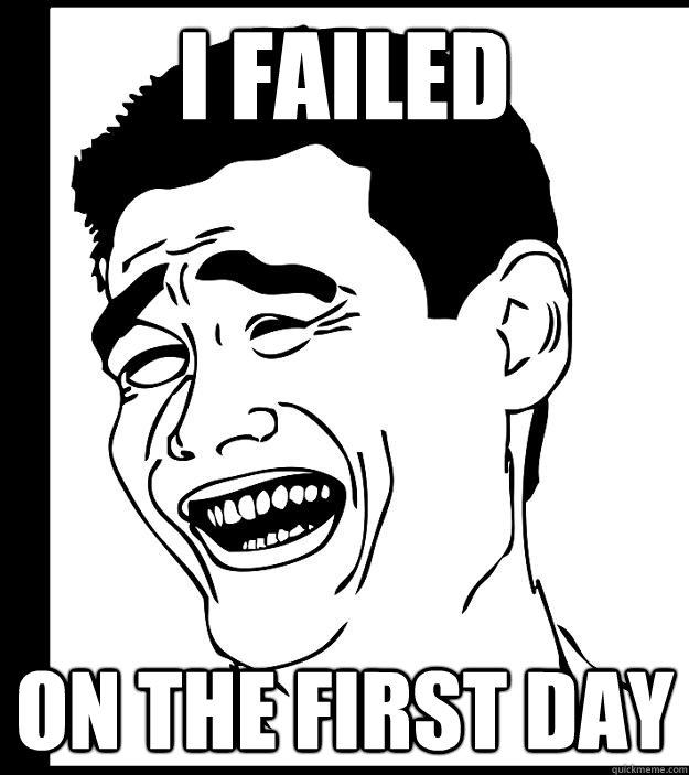 i failed on the first day  Yao Ming