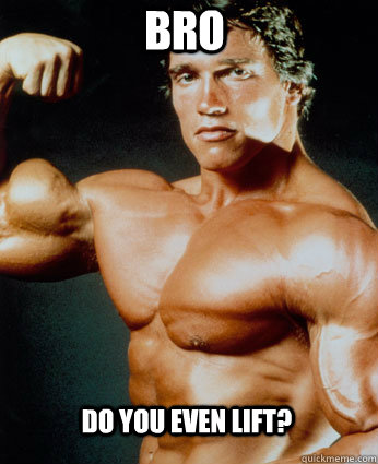 Bro  Do you even lift?  Schwarzenegger