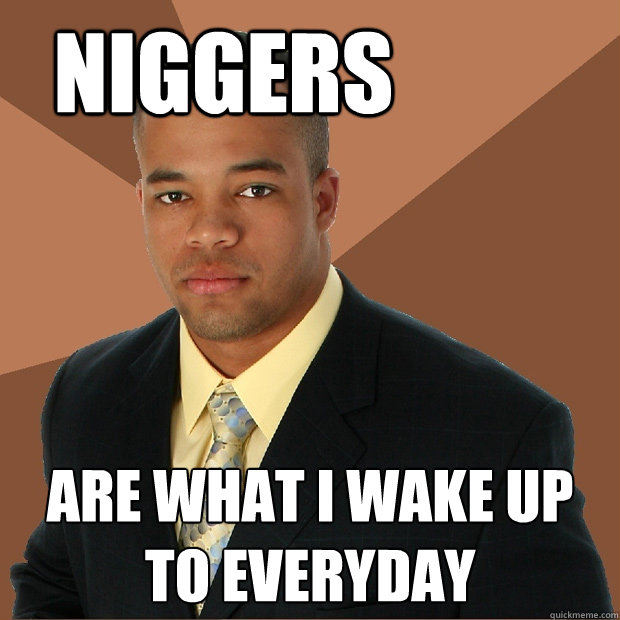 niggers are what i wake up to everyday  Successful Black Man