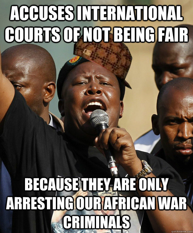 Accuses International courts of not being fair because they are only arresting our african war criminals - Accuses International courts of not being fair because they are only arresting our african war criminals  Scumbag African Diplomat