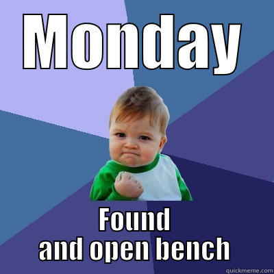 MONDAY FOUND AND OPEN BENCH Success Kid