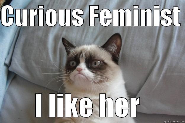 CURIOUS FEMINIST  I LIKE HER  Grumpy Cat